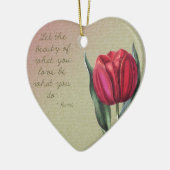 Inspirerend Beauty Tulip Keramisch Ornament (Links)