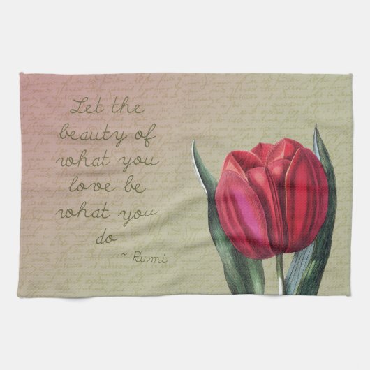 Inspirerend Beauty Tulip Theedoek (Horizontaal)