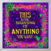 Inspirerend begin van alles Quote Inspirivity Poster (Voorkant)