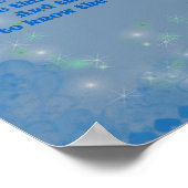 Inspirerend bejaardenblauw hart poster (Hoek)