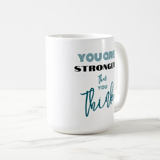 Inspirerend bemoedigend koffiemok (Voorkant rechts)