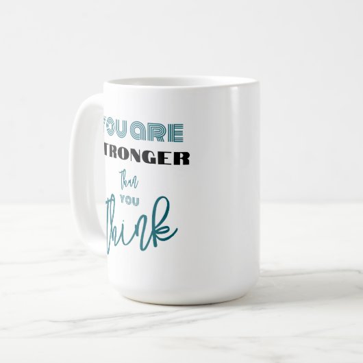 Inspirerend bemoedigend koffiemok (Voorkant links)