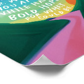 Inspirerend bemoedigende kleurrijke kunstwerken poster (Hoek)