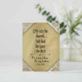 Inspirerend bemoedigende psalmen vers met citaat briefkaart (Staand voorkant)