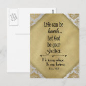 Inspirerend bemoedigende psalmen vers met citaat briefkaart (Voorkant / Achterkant)