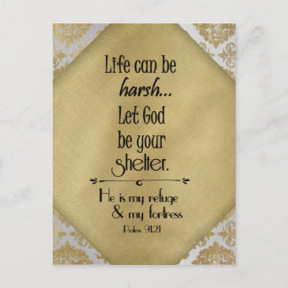 Inspirerend bemoedigende psalmen vers met citaat briefkaart