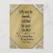 Inspirerend bemoedigende psalmen vers met citaat briefkaart (Voorkant)