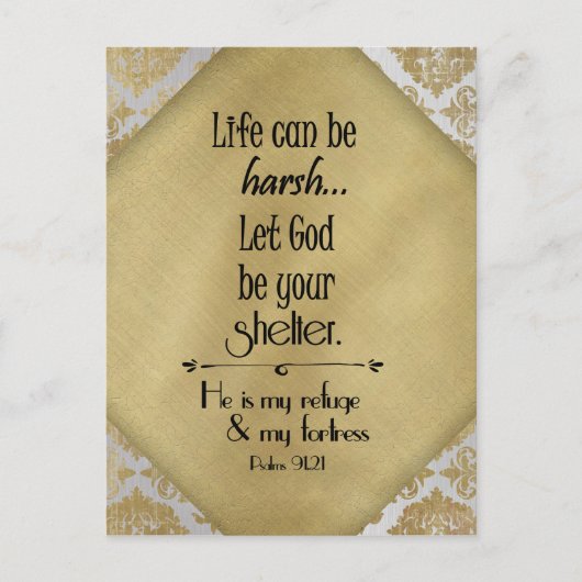 Inspirerend bemoedigende psalmen vers met citaat briefkaart (Voorkant)