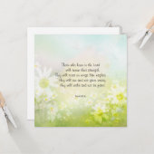 Inspirerend bemoedigende Schrift met madeliefjes Kaart (Voorkant / Achterkant in situ)