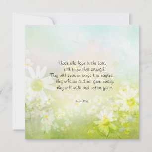 Inspirerend bemoedigende Schrift met madeliefjes Kaart