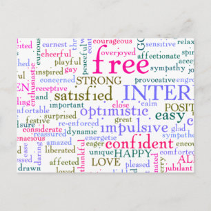 Inspirerend bemoedigende woorden briefkaart