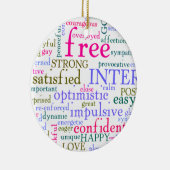 Inspirerend bemoedigende woorden keramisch ornament (Rechts)