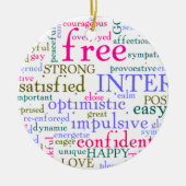 Inspirerend bemoedigende woorden keramisch ornament (Voorkant)