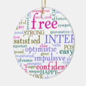 Inspirerend bemoedigende woorden keramisch ornament (Links)