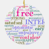 Inspirerend bemoedigende woorden keramisch ornament (Achterkant)