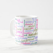 Inspirerend bemoedigende woorden koffiemok (Voorkant links)