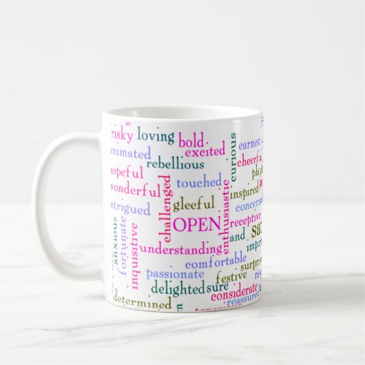 Inspirerend bemoedigende woorden koffiemok (Links)
