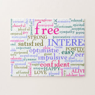 Inspirerend bemoedigende woorden legpuzzel