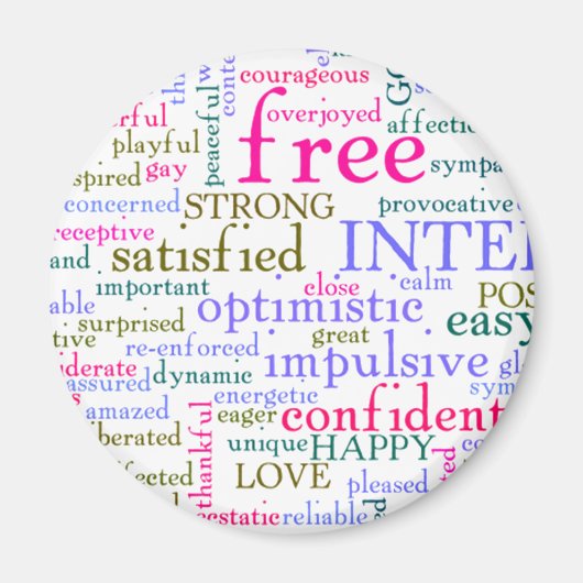 Inspirerend bemoedigende woorden magneet (Voorkant)