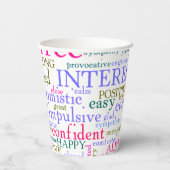 Inspirerend bemoedigende woorden papieren bekers (Achterkant)
