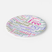 Inspirerend bemoedigende woorden papieren bordje (Gekanteld)