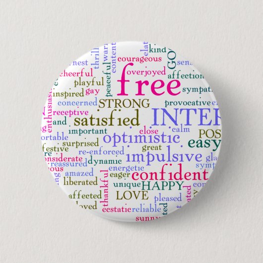 Inspirerend bemoedigende woorden ronde button 5,7 cm (Voorkant)