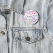 Inspirerend bemoedigende woorden ronde button 5,7 cm (In situ)