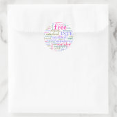 Inspirerend bemoedigende woorden ronde sticker (Tas)