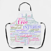 Inspirerend bemoedigende woorden schort (Voorkant)