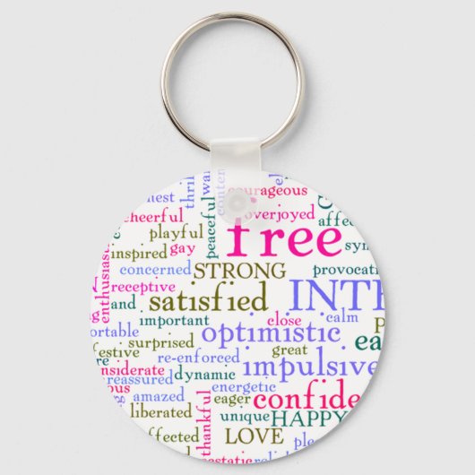 Inspirerend bemoedigende woorden sleutelhanger (Voorkant)