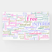 Inspirerend bemoedigende woorden spandoek (Horizontaal)