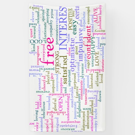 Inspirerend bemoedigende woorden spandoek (Verticaal)