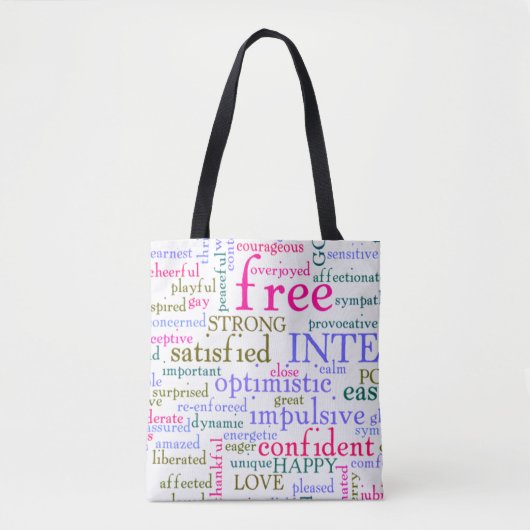 Inspirerend bemoedigende woorden tote bag (Voorkant)