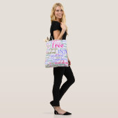 Inspirerend bemoedigende woorden tote bag (Op model)