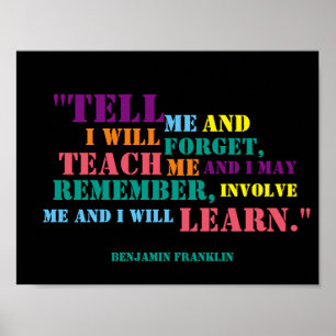 Inspirerend Benjamin Franklin Quote Poster