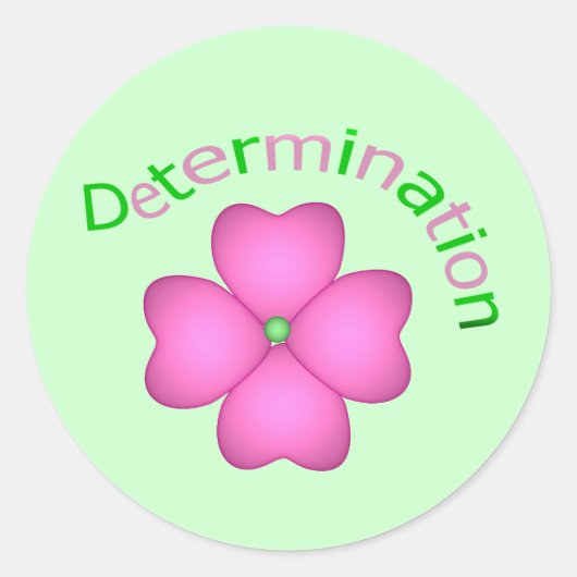 Inspirerend bepaling van de aanjager ronde sticker (Voorkant)