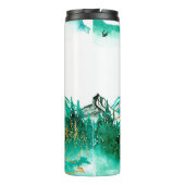 Inspirerend berglandschap met Stay Wild Thermosbeker (Achterkant)