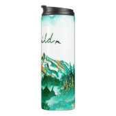 Inspirerend berglandschap met Stay Wild Thermosbeker (Geroteerd rechts)