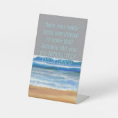 Inspirerend bericht Citaat Aanmoediging Niet Stopp Reclamebord Met Voetstuk (Voorkant)