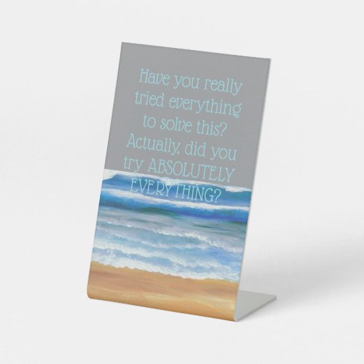 Inspirerend bericht Citaat Aanmoediging Niet Stopp Reclamebord Met Voetstuk (Voorkant)