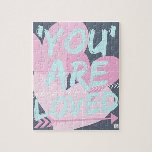 Inspirerend bericht jigzaag..Cute gift..Loved Legpuzzel (Verticaal)