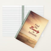 Inspirerend bericht, schrijvend journaal notitieboek (Binnen)