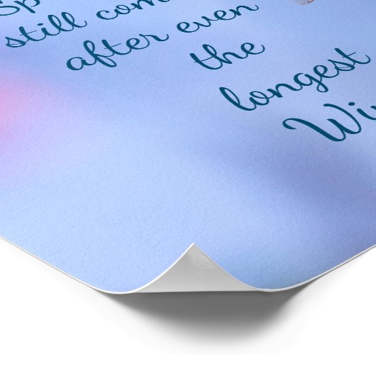 Inspirerend bericht van lente poster (Hoek)