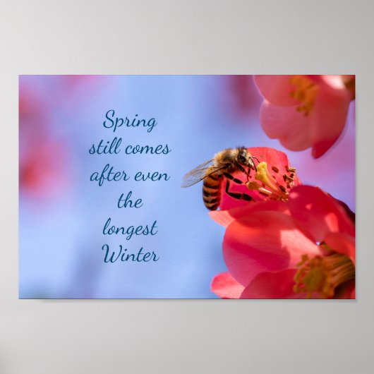 Inspirerend bericht van lente poster (Voorkant)