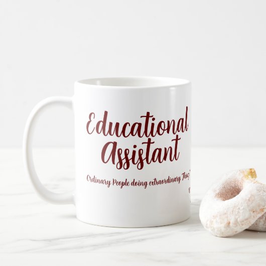 INSPIREREND BESSEN KLEUR TEKST Onderwijs Assistent Koffiemok (Met donut)
