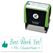 Inspirerend "Beste werk tot nu toe!" + Aangepaste Zelfinktende Stempel (In situ)