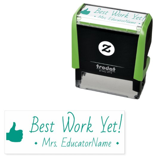 Inspirerend "Beste werk tot nu toe!" + Aangepaste  Zelfinktende Stempel (In situ)