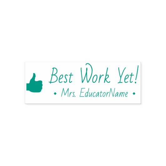 Inspirerend "Beste werk tot nu toe!" + Aangepaste Zelfinktende Stempel (Design)