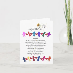 Inspirerend betekenisvol gedicht Wenskaart Kaart