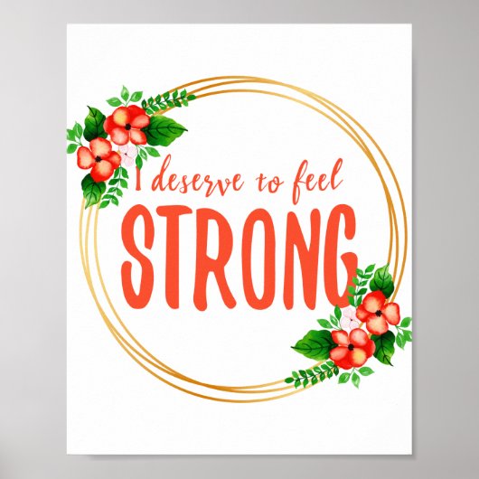 inspirerend beweringen voor het leven en de zelfli poster (Voorkant)